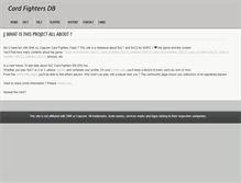 Tablet Screenshot of cardfightersdb.com